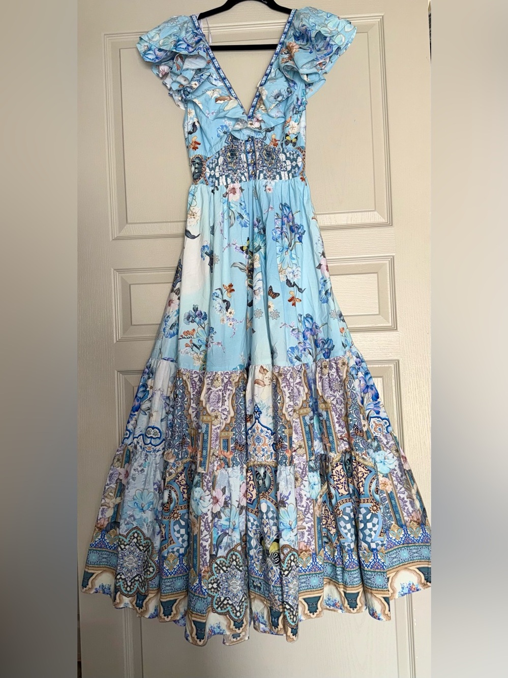 Camilla beautiful Tiered Dress With Neck Frill Al Manial Palace Memoirs - Picture 3 of 15